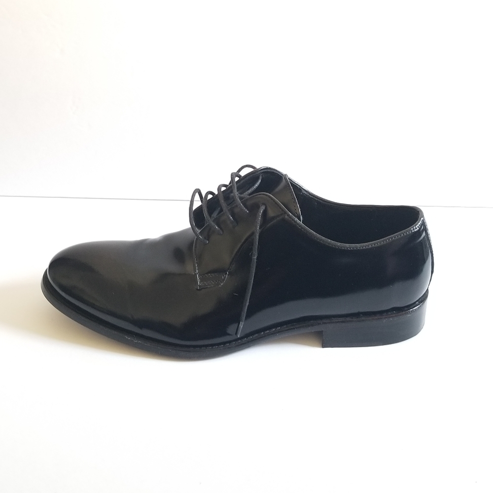 Domenico Tagliente Mens Patent Leather Laced Shoes Size 41 Black - Picture 4 of 11